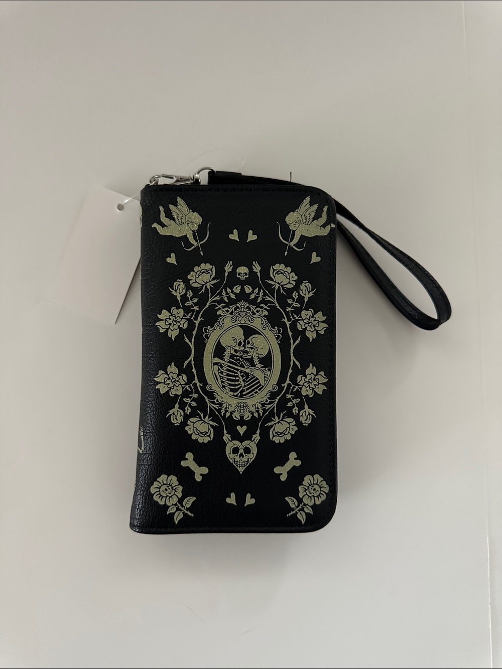 Halloween Skeleton Glow in the Dark Wristlet Wallet - RFID Blocking